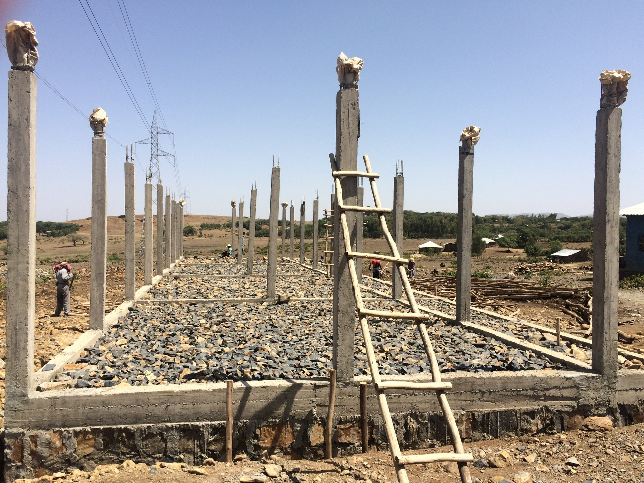 Gendit 1905 foundations 4 classroom block - Link Ethiopia